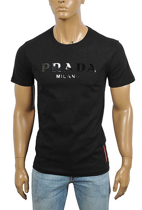 silver prada shirt|Prada men' s t shirts.